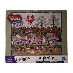 Charles Wysocki ‘Confection Street’ 1000 PC Puzzle 2010 SEALED! Hasbro